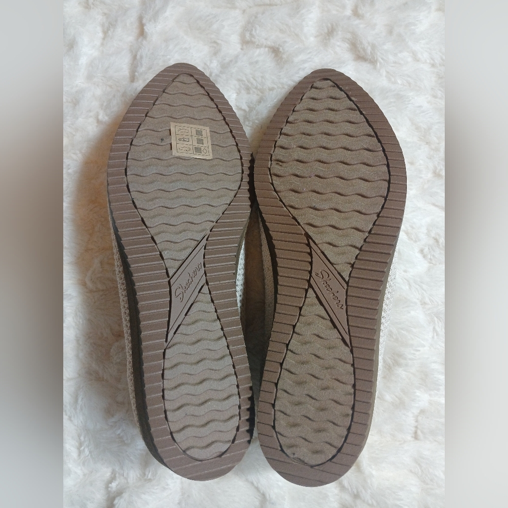 Skechers Womens Cleo Sawdust Real Living Slip On Wedge Heel Natural Size 8 - Picture 8 of 11